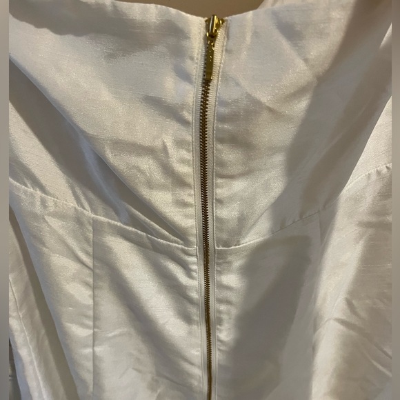 Anthropologie White Strapless Dress with Bow Detail - Picture 11 of 13